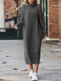 Winter Turtleneck Knitted Sweater Pullover Long Dresses For Women Clothing