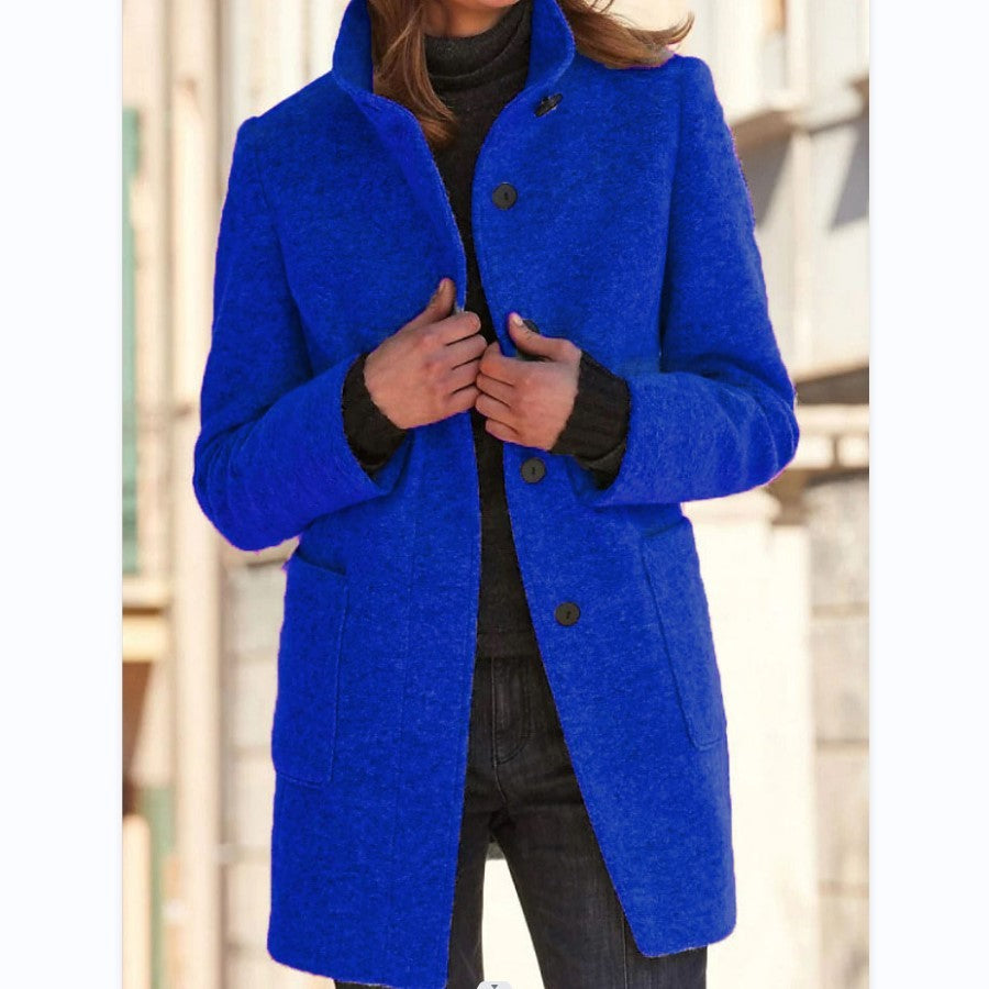 Winter Casual Button Outwear For Women Clothing