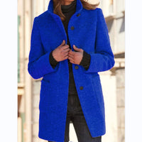 Winter Casual Button Outwear For Women Clothing