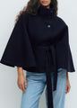 Winter High Neck Batwing Sleeve Coat For Women Clothing