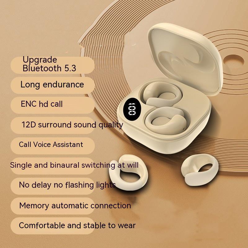 Digital Display Earclip Bluetooth Earphones - AGB LuxeDrop