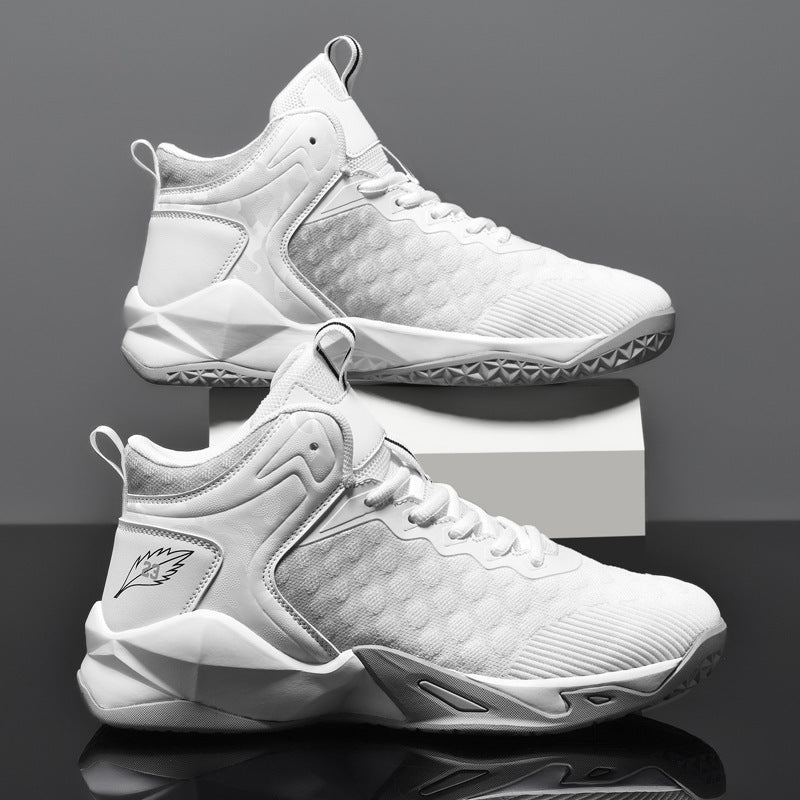 Men's Mid - Top Gradient Mesh Breathable Sneakers - AGB LuxeDrop