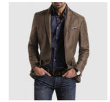 Spring Top Casual Printed Double Button Suit - AGB LuxeDrop