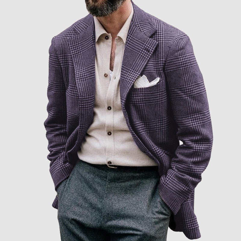 Spring Top Casual Printed Double Button Suit - AGB LuxeDrop