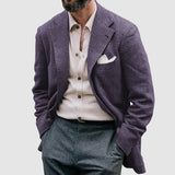 Spring Top Casual Printed Double Button Suit - AGB LuxeDrop