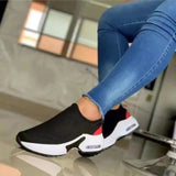 Women's Fashion Stretch Round Toe Knit Sneakers - AGB LuxeDrop