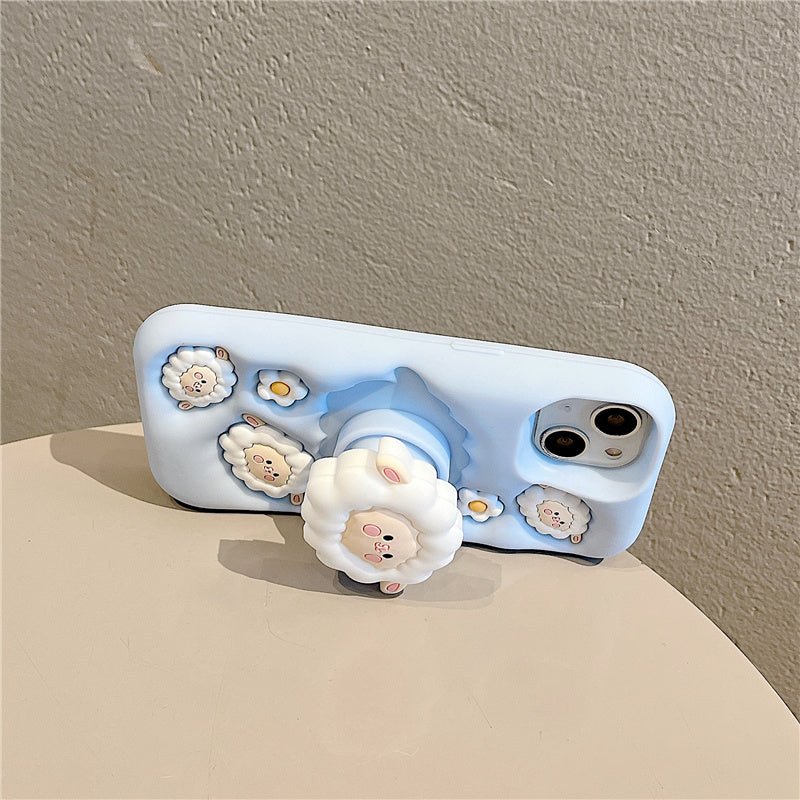 Cartoon Sheep Stand Phone Case - AGB LuxeDrop