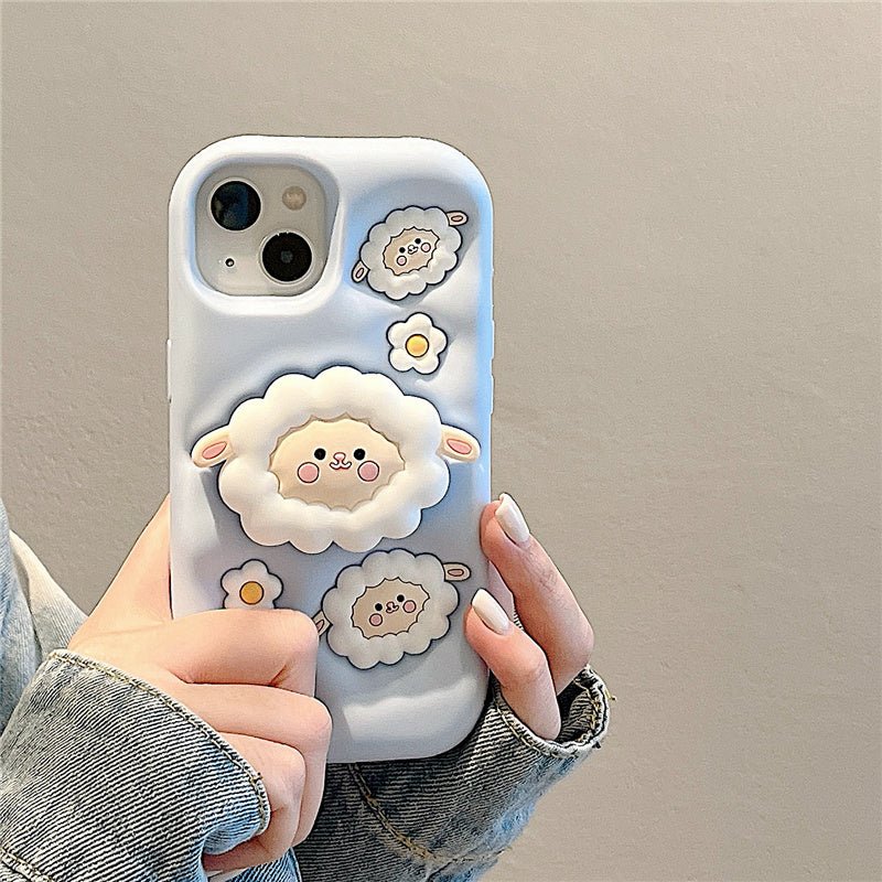 Cartoon Sheep Stand Phone Case - AGB LuxeDrop