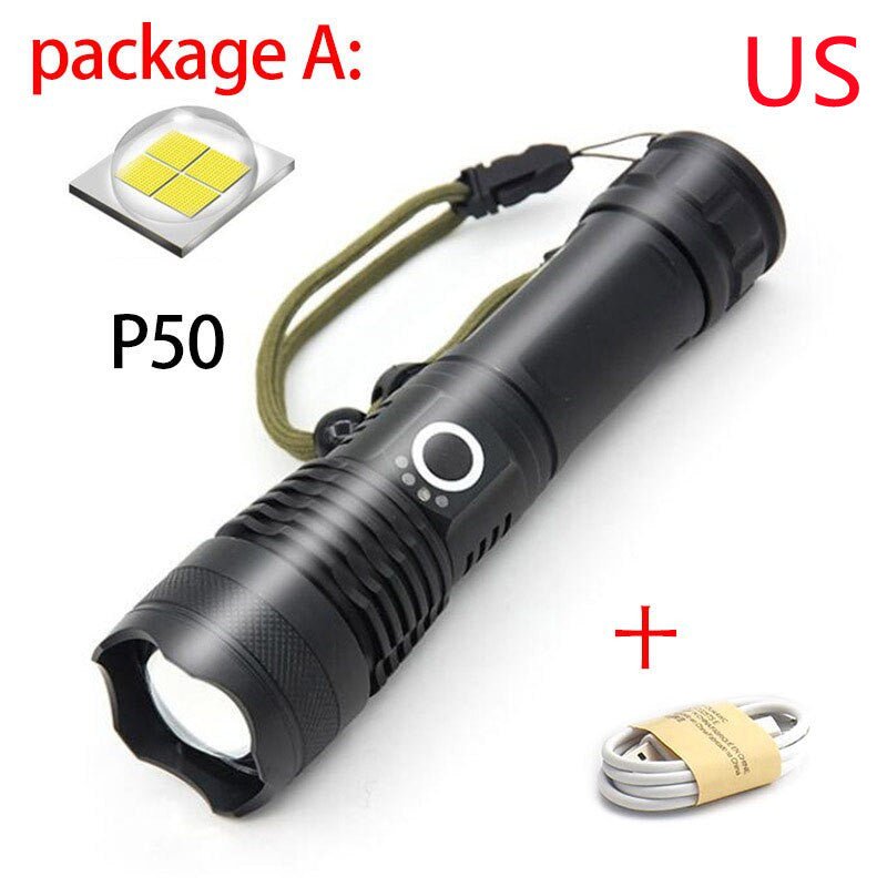 USB Charging Zoom P50 Flashlight - AGB LuxeDrop