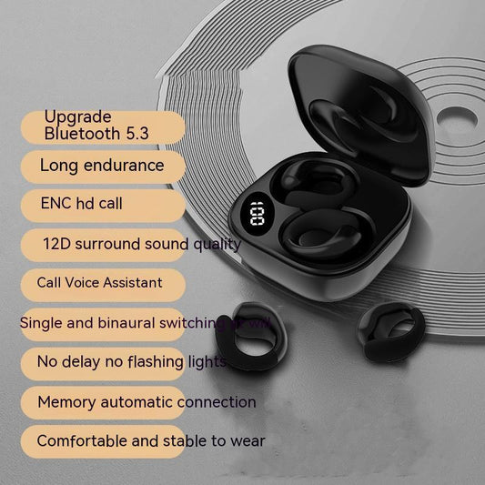 Digital Display Earclip Bluetooth Earphones - AGB LuxeDrop