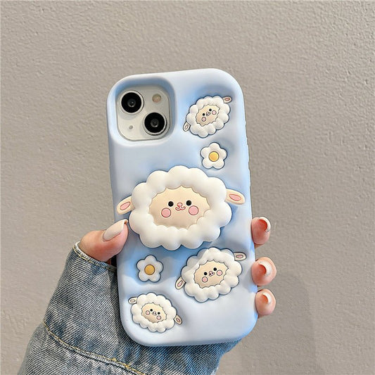 Cartoon Sheep Stand Phone Case - AGB LuxeDrop