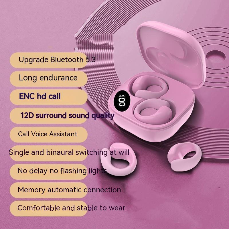 Digital Display Earclip Bluetooth Earphones - AGB LuxeDrop