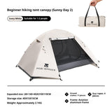Outdoor Equipment Rain - proof Thickened Camping Three - point Tent Windproof Sunscreen Portable Folding Tent - AGB LuxeDrop