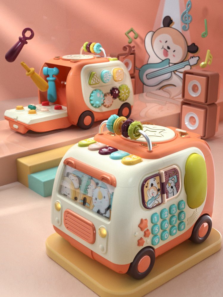 Happy Children's Toys For Boys And Girls, Babies, Brains, Hands, Drums, Toys, Hexahedron, Bus, Gift - AGB LuxeDrop