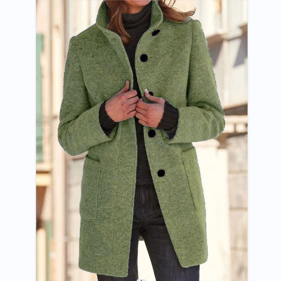 Winter Casual Button Outwear For Women Clothing