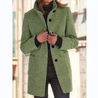 Winter Casual Button Outwear For Women Clothing