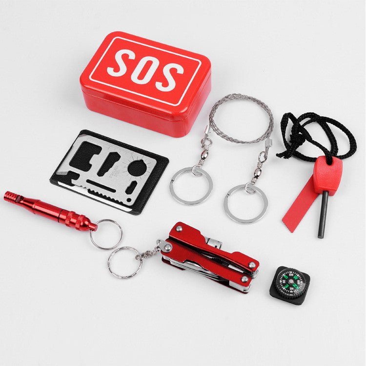 Camping Multi - function Tool Equipment Set First Aid Box Emergency Supplies - AGB LuxeDrop
