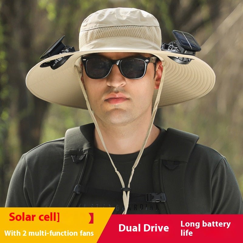 Long Endurance Lithium Battery Fan Solar Charging Wind Sun Protection Hat - AGB LuxeDrop