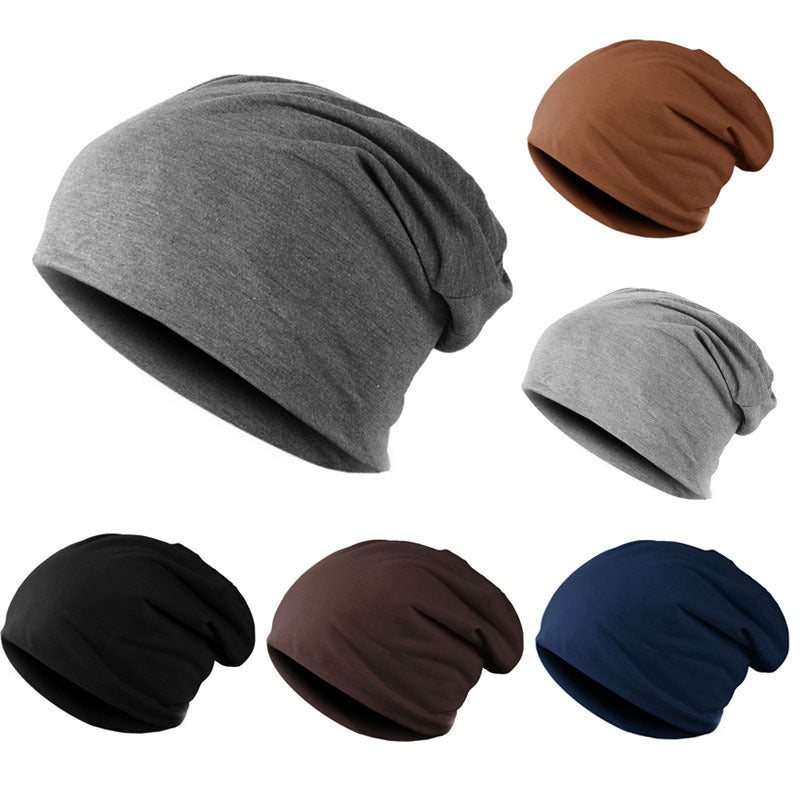 Solid Color Autumn Spring Beanies Hats For Man Male - AGB LuxeDrop