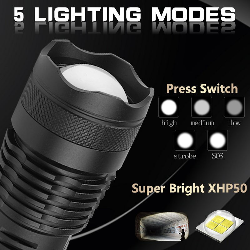 USB Charging Zoom P50 Flashlight - AGB LuxeDrop