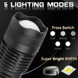 USB Charging Zoom P50 Flashlight - AGB LuxeDrop