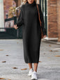Winter Turtleneck Knitted Sweater Pullover Long Dresses For Women Clothing