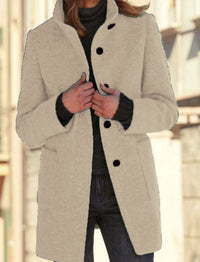 Winter Casual Button Outwear For Women Clothing