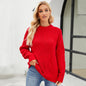 Casual Round-neck Pullover Sweater Winter Top for Women