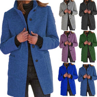 Winter Casual Button Outwear For Women Clothing