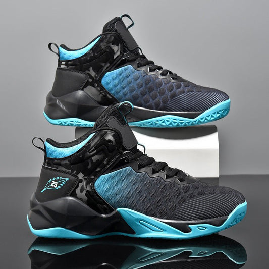 Men's Mid - Top Gradient Mesh Breathable Sneakers - AGB LuxeDrop